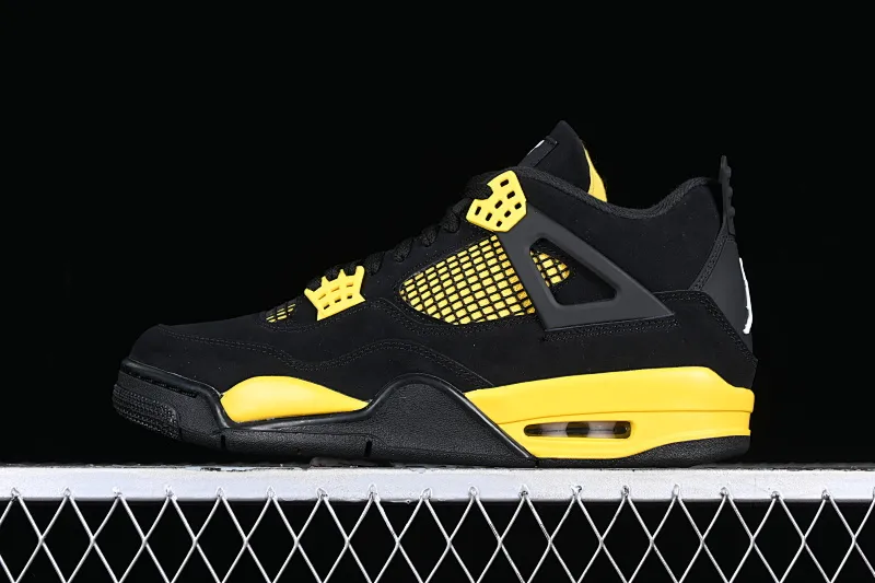 All categories Air Jordan Jordan series basketball shoes Air Jordan 4 LJR version Air Jordan 4 "Thunder" AJ4 Joe 4 Thunder replica basketball shoes DH6927-017